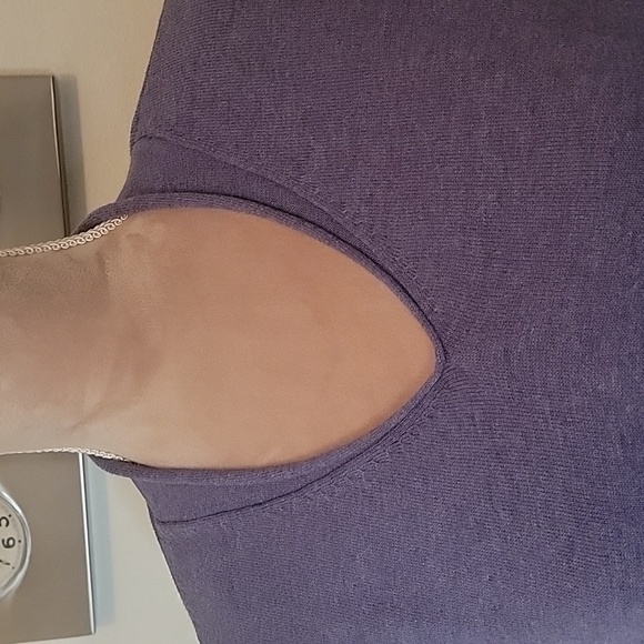 J Jill Blue-Purple Cotton Blend V-Neck Sweater, Size M, EUC - Picture 2 of 9